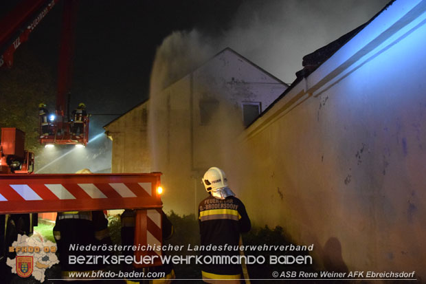 20171019 Dachstuhlbrand in Wampersdorf  Foto: ASB Rene Weiner AFK Ebreichsdorf