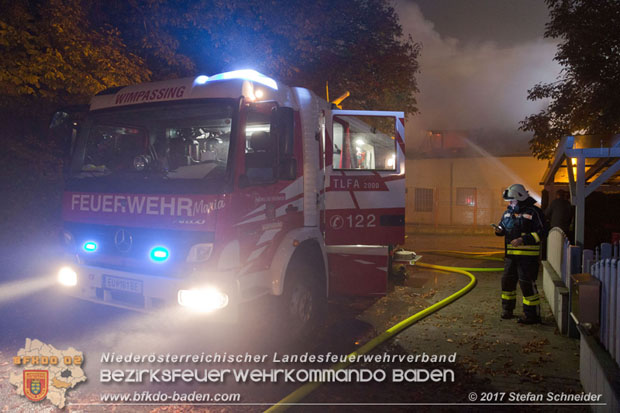 20171019 Dachstuhlbrand in Wampersdorf  Foto: Stefan Schneider BFK BADEN
