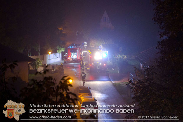 20171019 Dachstuhlbrand in Wampersdorf Foto: Stefan Schneider BFK BADEN
