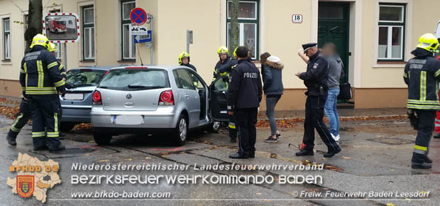 20171023 Verkehrsunfall in Baden-Leesdorf  Foto: : © www.ff-baden-leesdorf.at/LM Stefan Wagner