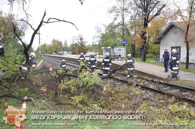 20171027 Sturmschaden am Bahnhof Weigelsdorf  Foto: © Thomas Lenger Monatsrevue.at