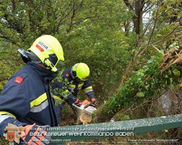20171027 Sturmschaden auf der LB16 bei Wampersdorf  Foto: © Freiwillige Feuerwehr Wampersdorf