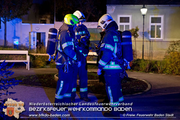 20171104 Explosion in der Wohnung einer Badener Wohnhausanlage  Foto: © Freiwillige Feuerwehr Baden-Stadt