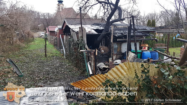 20171211 Brand einer Gartenhütte - Schrebergartensiedlng in Traiskirchen  Foto: © Stefan Schneider