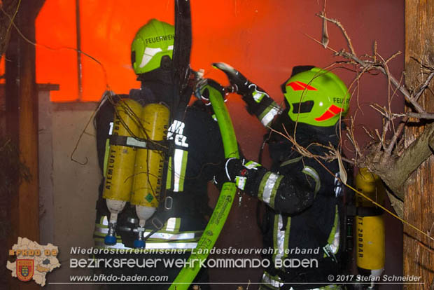 20171222 Brand in einem Reihenwohnhaus in Tribuswinkel  Foto: © Stefan Schneider BFK BADEN