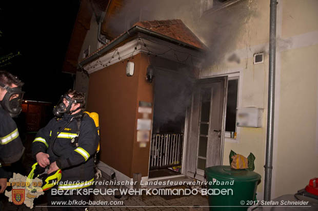 20171222 Brand in einem Reihenwohnhaus in Tribuswinkel  Foto: © Stefan Schneider BFK BADEN