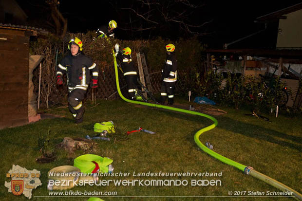 20171222 Brand in einem Reihenwohnhaus in Tribuswinkel  Foto: © Stefan Schneider BFK BADEN