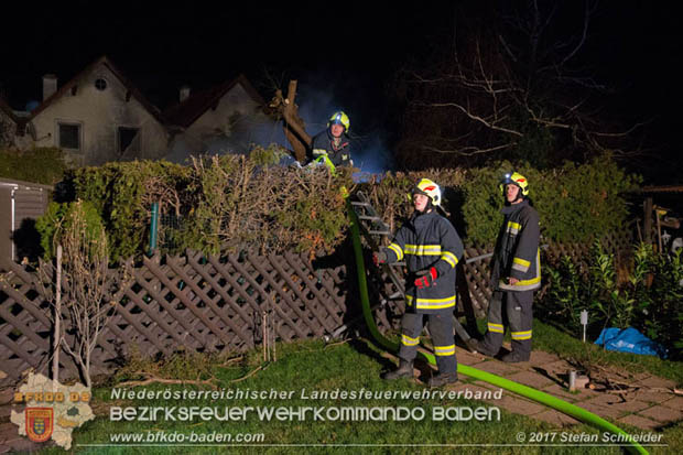 20171222 Brand in einem Reihenwohnhaus in Tribuswinkel  Foto: © Stefan Schneider BFK BADEN