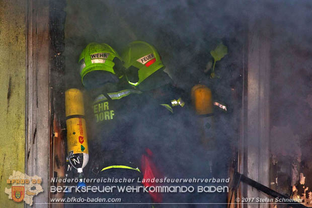 20171222 Brand in einem Reihenwohnhaus in Tribuswinkel  Foto: © Stefan Schneider BFK BADEN