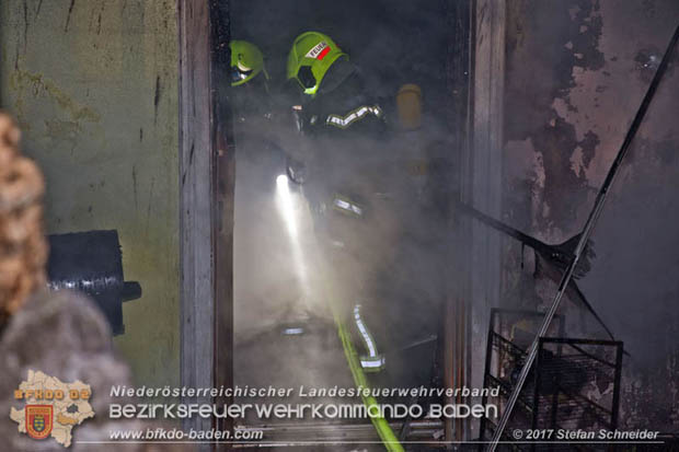 20171222 Brand in einem Reihenwohnhaus in Tribuswinkel  Foto: © Stefan Schneider BFK BADEN