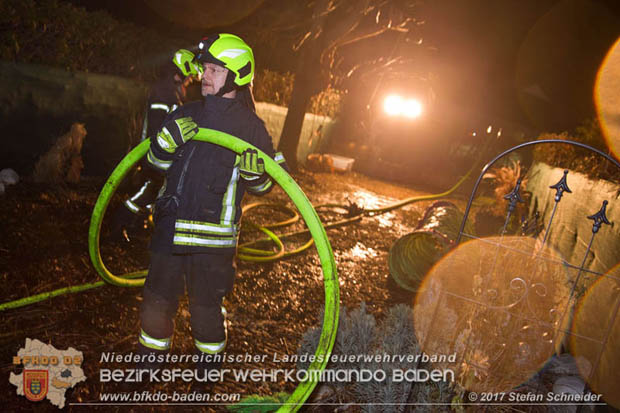 20171222 Brand in einem Reihenwohnhaus in Tribuswinkel  Foto: © Stefan Schneider BFK BADEN