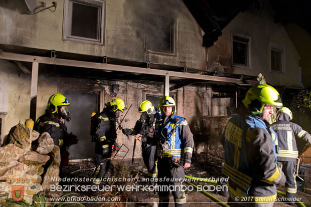 20171222 Brand in einem Reihenwohnhaus in Tribuswinkel  Foto: © Stefan Schneider BFK BADEN