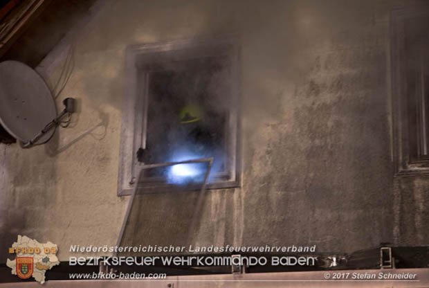 20171222 Brand in einem Reihenwohnhaus in Tribuswinkel  Foto: © Stefan Schneider BFK BADEN