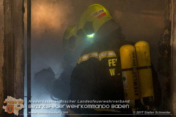20171222 Brand in einem Reihenwohnhaus in Tribuswinkel  Foto: © Stefan Schneider BFK BADEN