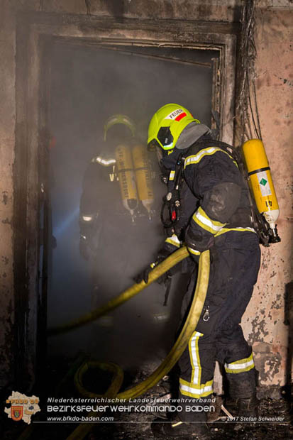 20171222 Brand in einem Reihenwohnhaus in Tribuswinkel  Foto: © Stefan Schneider BFK BADEN