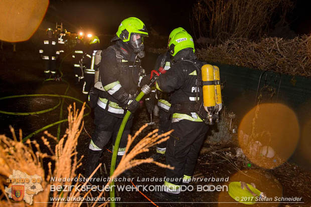 20171222 Brand in einem Reihenwohnhaus in Tribuswinkel  Foto: © Stefan Schneider BFK BADEN