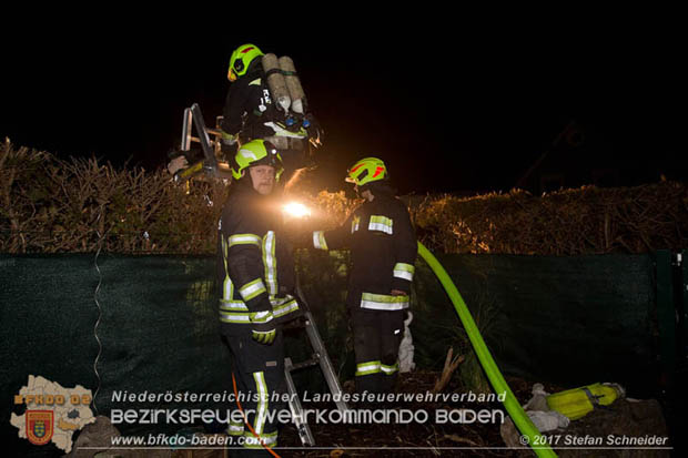 20171222 Brand in einem Reihenwohnhaus in Tribuswinkel  Foto: © Stefan Schneider BFK BADEN