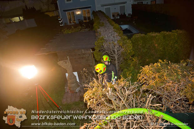 20171222 Brand in einem Reihenwohnhaus in Tribuswinkel  Foto: © Stefan Schneider BFK BADEN