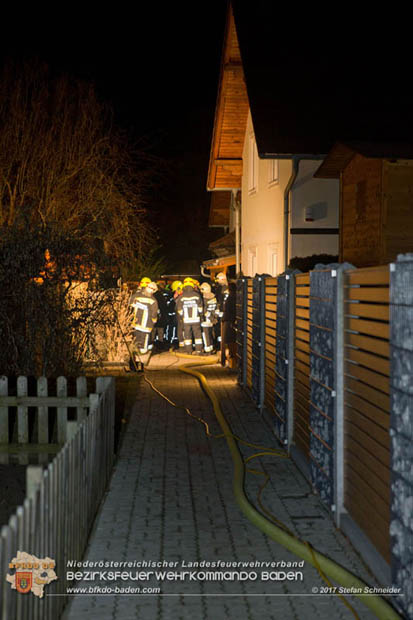 20171222 Brand in einem Reihenwohnhaus in Tribuswinkel  Foto: © Stefan Schneider BFK BADEN