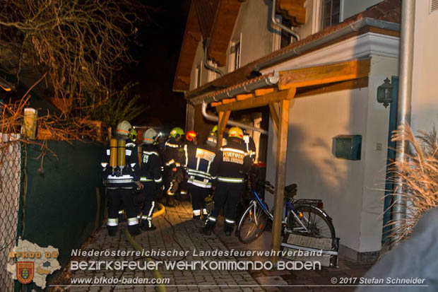 20171222 Brand in einem Reihenwohnhaus in Tribuswinkel  Foto: © Stefan Schneider BFK BADEN