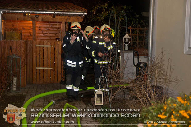 20171222 Brand in einem Reihenwohnhaus in Tribuswinkel  Foto: © Stefan Schneider BFK BADEN