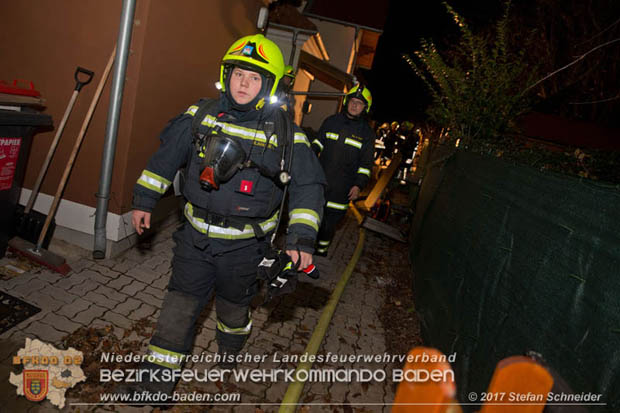 20171222 Brand in einem Reihenwohnhaus in Tribuswinkel  Foto: © Stefan Schneider BFK BADEN