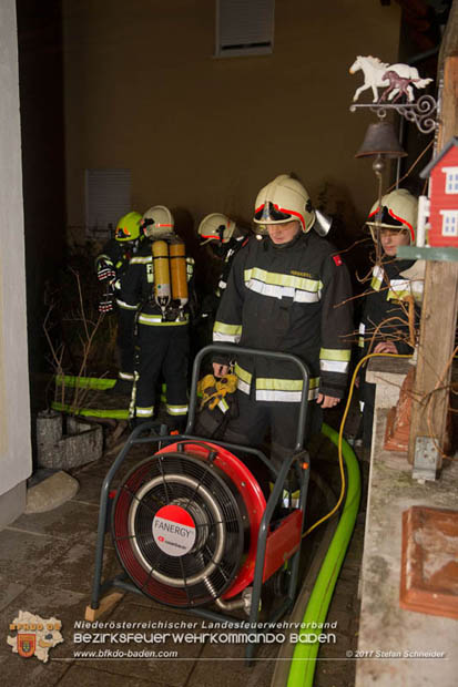 20171222 Brand in einem Reihenwohnhaus in Tribuswinkel  Foto: © Stefan Schneider BFK BADEN
