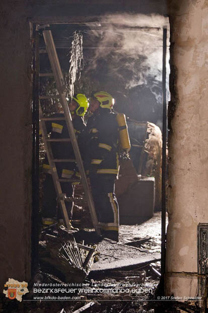 20171222 Brand in einem Reihenwohnhaus in Tribuswinkel  Foto: © Stefan Schneider BFK BADEN