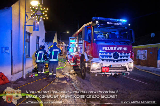 20171222 Brand in einem Reihenwohnhaus in Tribuswinkel  Foto: © Stefan Schneider BFK BADEN