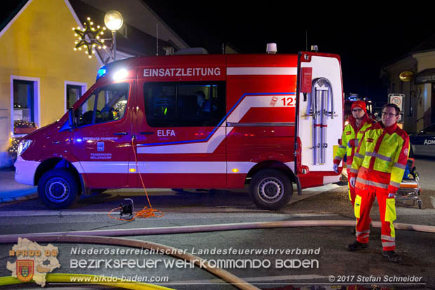 20171222 Brand in einem Reihenwohnhaus in Tribuswinkel  Foto: © Stefan Schneider BFK BADEN