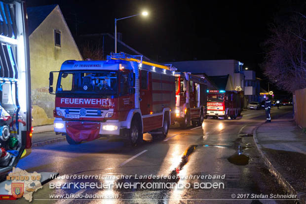 20171222 Brand in einem Reihenwohnhaus in Tribuswinkel  Foto: © Stefan Schneider BFK BADEN