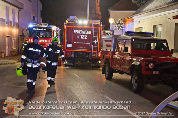20171222 Brand in einem Reihenwohnhaus in Tribuswinkel  Foto: © Stefan Schneider BFK BADEN
