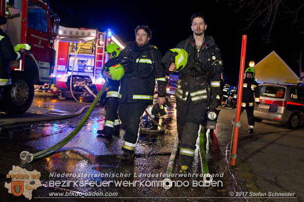 20171222 Brand in einem Reihenwohnhaus in Tribuswinkel  Foto: © Stefan Schneider BFK BADEN