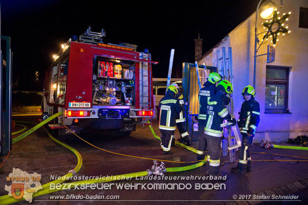 20171222 Brand in einem Reihenwohnhaus in Tribuswinkel  Foto: © Stefan Schneider BFK BADEN