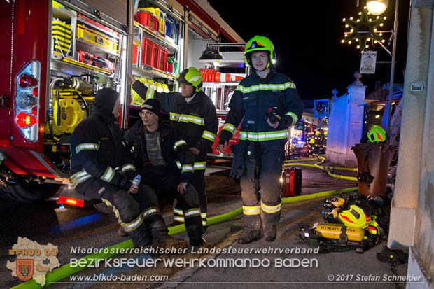 20171222 Brand in einem Reihenwohnhaus in Tribuswinkel  Foto: © Stefan Schneider BFK BADEN