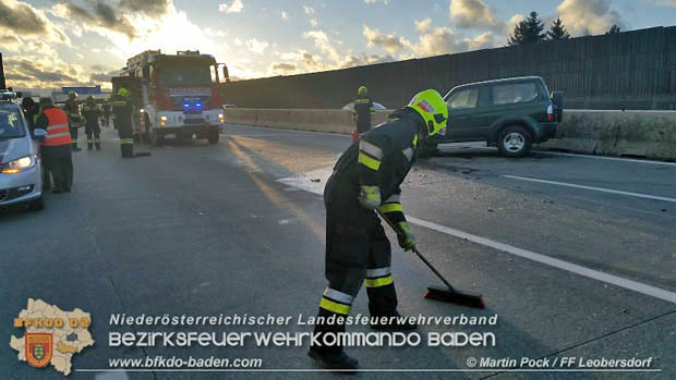 20180119 Verkehrsunfall A2 Kottingbrunn-Bad Vöslau  Foto: © Martin Pock FF Leobersdorf