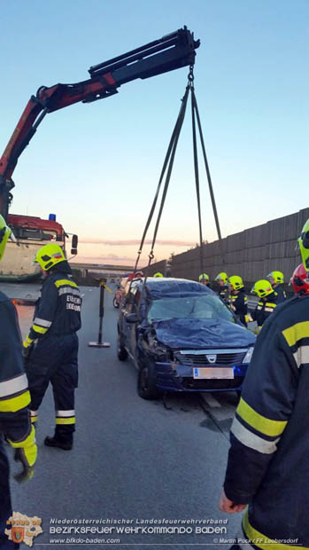 20180119 Verkehrsunfall A2 Kottingbrunn-Bad Vöslau  Foto: © Martin Pock FF Leobersdorf