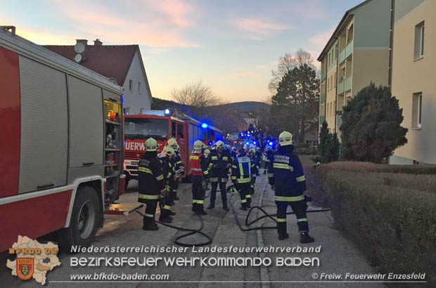 20180129 Wohnungsbrand in Mehrparteinenwohnhaus in Enzesfeld  Foto: © FF Enzesfeld