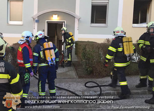 20180129 Wohnungsbrand in Mehrparteinenwohnhaus in Enzesfeld  Foto: © FF Hirtenberg