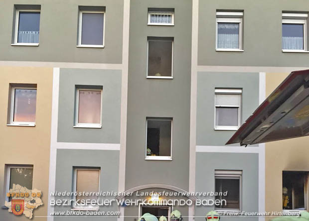 20180129 Wohnungsbrand in Mehrparteinenwohnhaus in Enzesfeld  Foto: © FF Hirtenberg