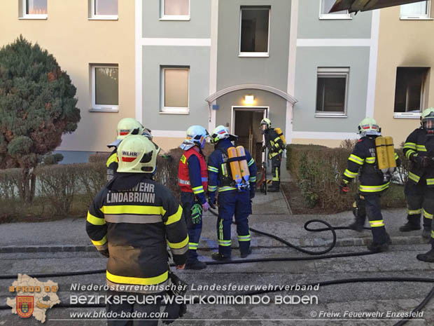 20180129 Wohnungsbrand in Mehrparteinenwohnhaus in Enzesfeld  Foto: © FF Enzesfeld