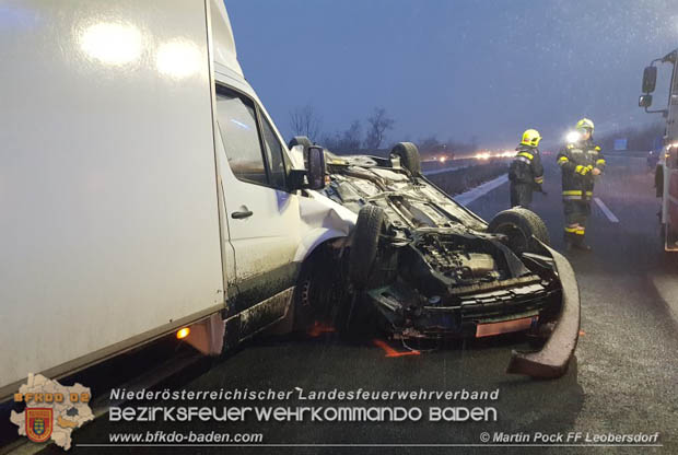20180207 Toedlicher Verkehrsunfall auf der A2 bei Woellersdorf RFb Sued  Foto: © Martin Pock FF Leobersdorf