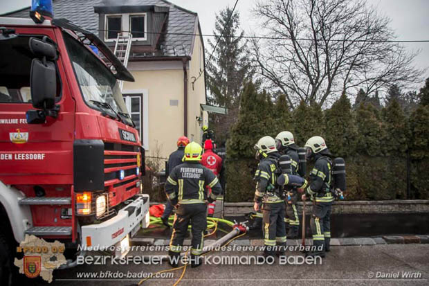 20180216 Brand in Wohnhaus in der Stadt Baden Ortsteil Leesdorf fordert ein Todesopfer Foto: © Daniel Wirth BFK Baden 20180216 Brand in Wohnhaus in der Stadt Baden Ortsteil Leesdorf fordert ein Todesopfer Foto: © Daniel Wirth BFK Baden