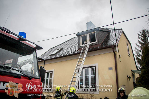 20180216 Brand in Wohnhaus in der Stadt Baden Ortsteil Leesdorf fordert ein Todesopfer  Foto: © Daniel Wirth BFK Baden