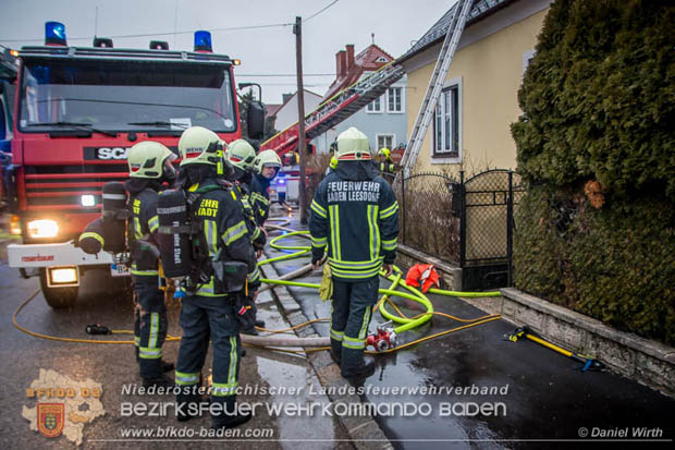 20180216 Brand in Wohnhaus in der Stadt Baden Ortsteil Leesdorf fordert ein Todesopfer Foto: © Daniel Wirth BFK Baden 20180216 Brand in Wohnhaus in der Stadt Baden Ortsteil Leesdorf fordert ein Todesopfer Foto: © Daniel Wirth BFK Baden