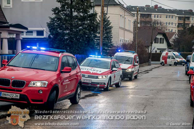 20180216 Brand in Wohnhaus in der Stadt Baden Ortsteil Leesdorf fordert ein Todesopfer Foto: © Daniel Wirth BFK Baden 20180216 Brand in Wohnhaus in der Stadt Baden Ortsteil Leesdorf fordert ein Todesopfer Foto: © Daniel Wirth BFK Baden