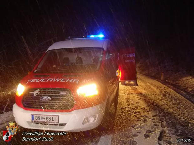 20180218 Verkehrsunfall auf der L4020 - Neusiedl >> Hernstein Foto: © W. Fuchs FF Berndorf 20180218 Verkehrsunfall auf der L4020 - Neusiedl >> Hernstein Foto: © W. Fuchs FF Berndorf
