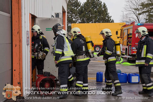 20180320 Brand in einer Lagerhalle Gewerbepark Wienersdorf Foto: © Stefan Schneider BFK BADEN 20180320 Brand in einer Lagerhalle Gewerbepark Wienersdorf Foto: © Stefan Schneider BFK BADEN