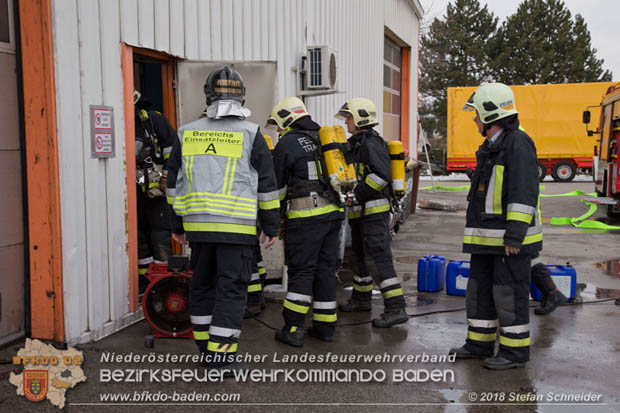 20180320 Brand in einer Lagerhalle Gewerbepark Wienersdorf Foto: © Stefan Schneider BFK BADEN 20180320 Brand in einer Lagerhalle Gewerbepark Wienersdorf Foto: © Stefan Schneider BFK BADEN