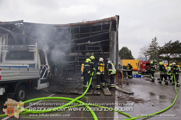 20180320 Brand in einer Lagerhalle Gewerbepark Wienersdorf Foto: © Stefan Schneider BFK BADEN 20180320 Brand in einer Lagerhalle Gewerbepark Wienersdorf Foto: © Stefan Schneider BFK BADEN